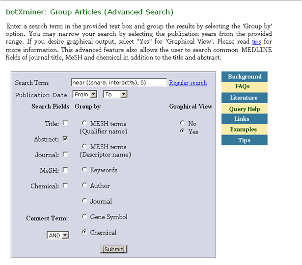 a screenshot of Group Articles (Advanced Search) with query:near ((snare, interact%), 5) a screenshot of Group Articles (Advanced Search) with query:near ((snare, interact%), 5)