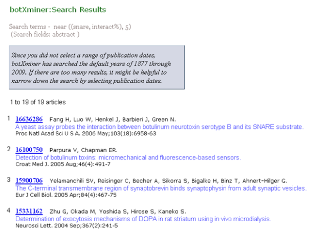 a screenshot of all the retrieved citations with PMIDs and article titles a screenshot of all the retrieved citations with PMIDs and article titles